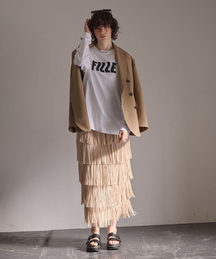 GARAGE OF GOOD CLOTHING「フリンジプリーツスカート」|スカート|