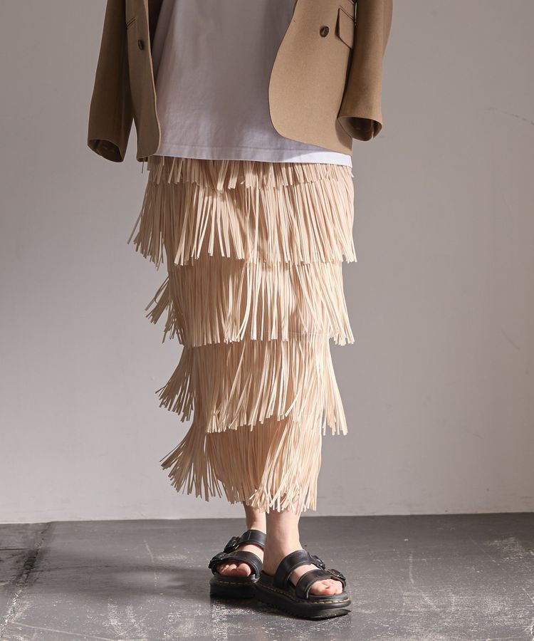 GARAGE OF GOOD CLOTHING「フリンジプリーツスカート」|スカート|