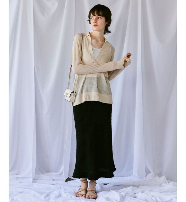 allureville「シアーカノコスキッパーネック プルオーバー」|ニット・セーター|