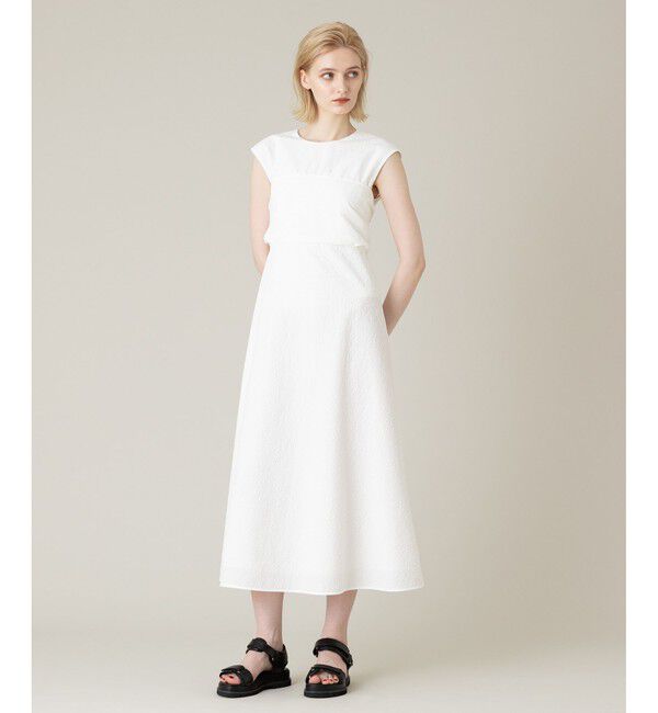 LOULOU WILLOUGHBY「【LOULOU WILLOUGHBY】フラワーフクレジャガードワンピース」|ワンピース|