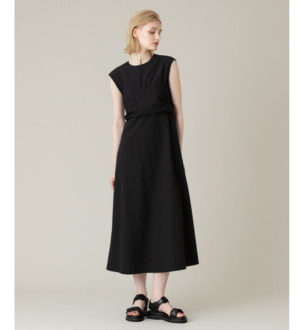 LOULOU WILLOUGHBY「【LOULOU WILLOUGHBY】フラワーフクレジャガードワンピース」|ワンピース|