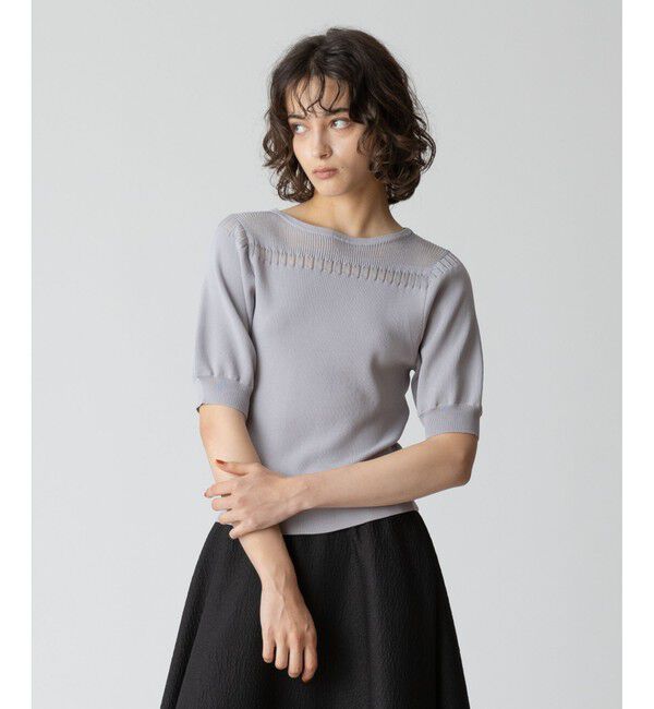 allureville「フィルミーデコルテプルオーバー」|ニット・セーター|