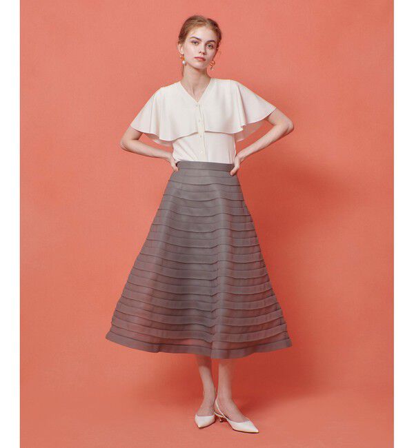 LOULOU WILLOUGHBY「【LOULOU WILLOUGHBY】ダブルラッセルステッチスカート」|スカート|