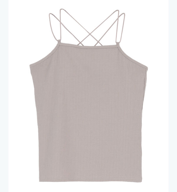 titivate「カップ付きバッククロスキャミソール」|キャミソール|ベージュ