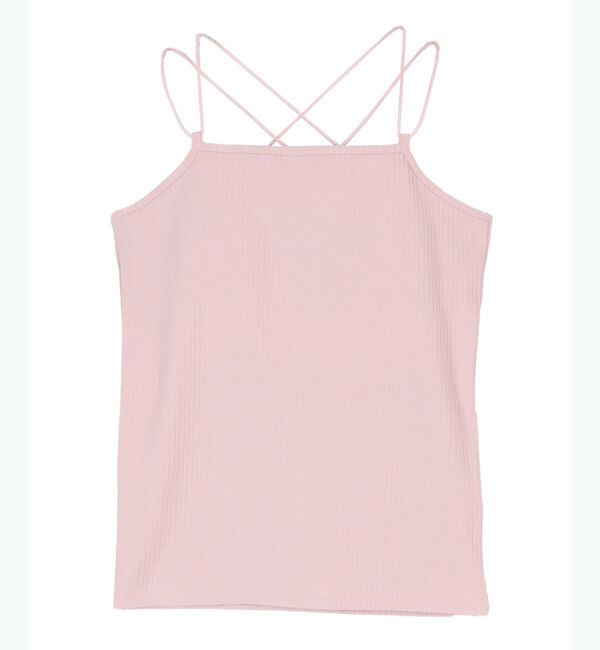 titivate「カップ付きバッククロスキャミソール」|キャミソール|ピンク