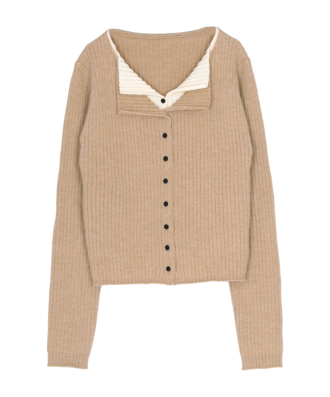 titivate「レイヤード風リブニットトップス」|ニット・セーター|