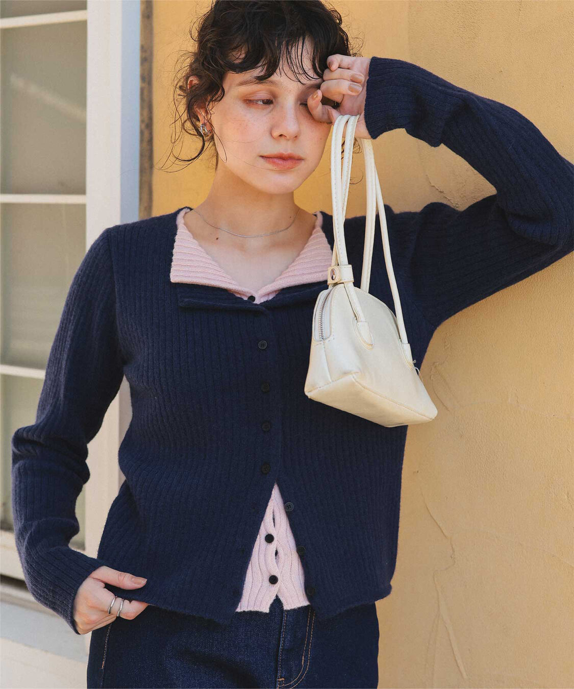 titivate「レイヤード風リブニットトップス」|ニット・セーター|