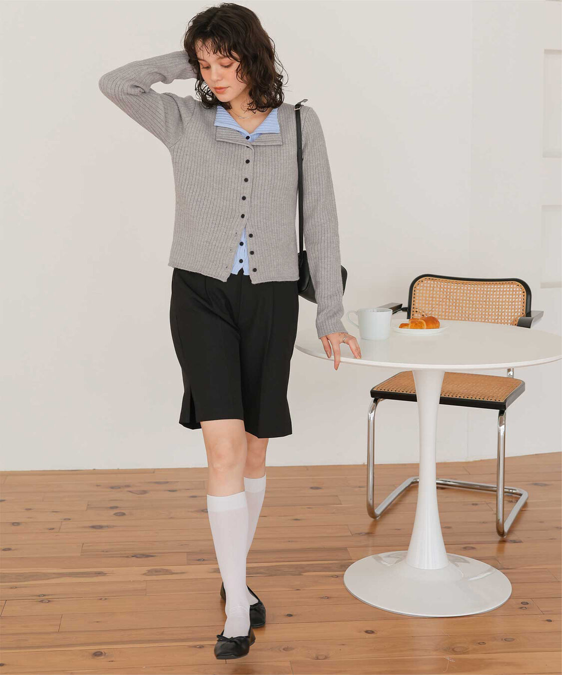 titivate「レイヤード風リブニットトップス」|ニット・セーター|