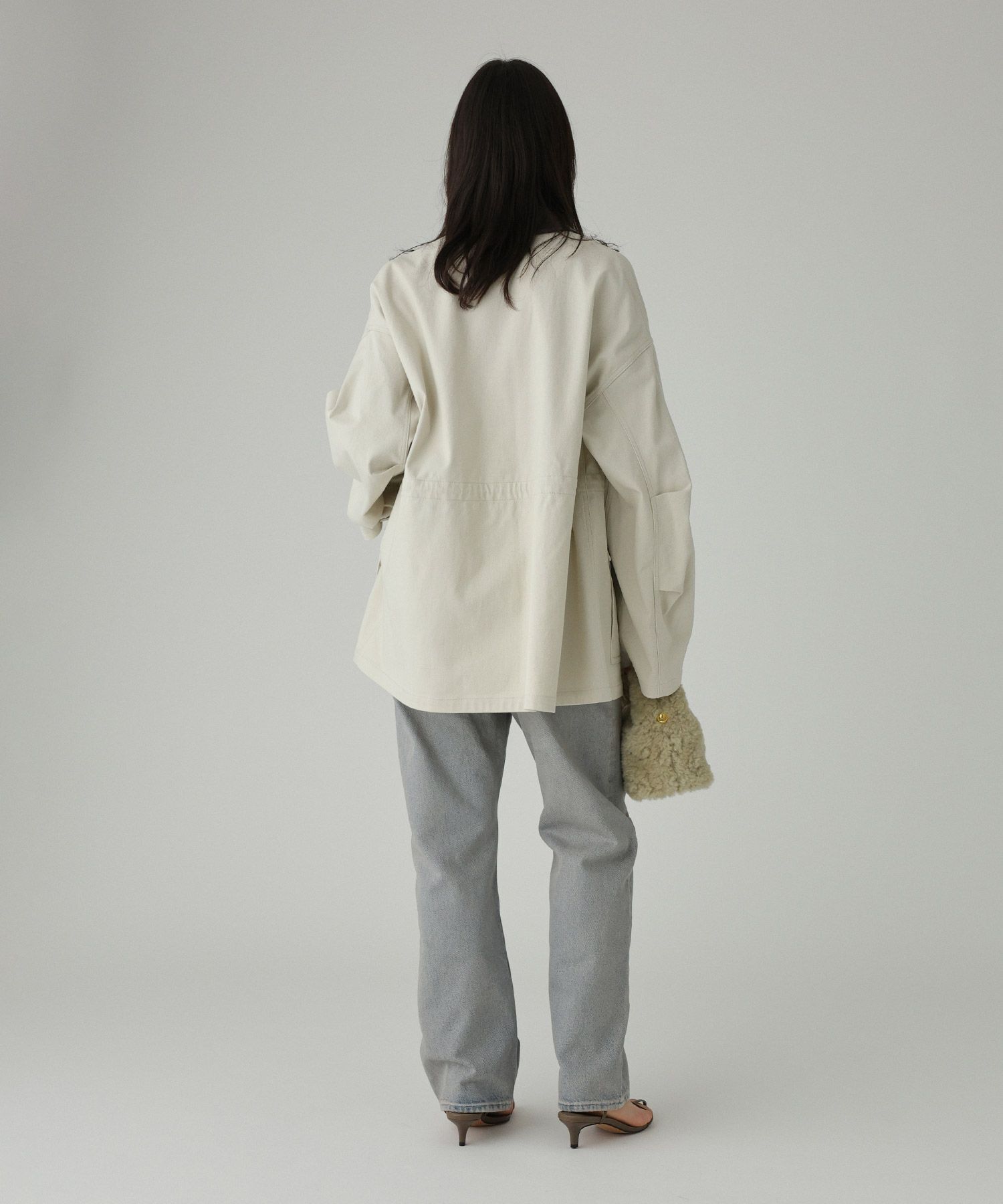 BABYLONE「コットンカルゼバイカラーブルゾン」|ブルゾン・スタジャン|