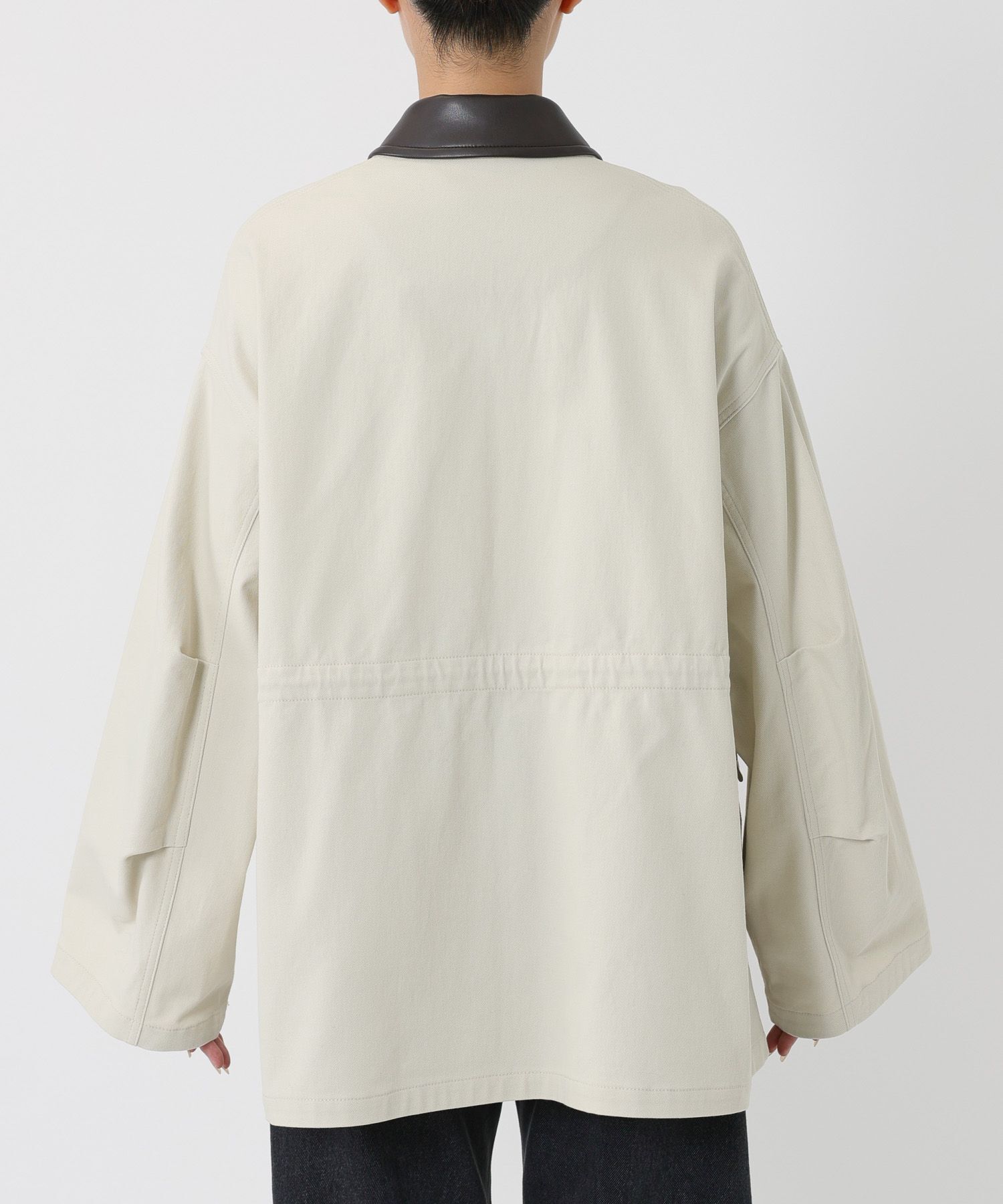 BABYLONE「コットンカルゼバイカラーブルゾン」|ブルゾン・スタジャン|