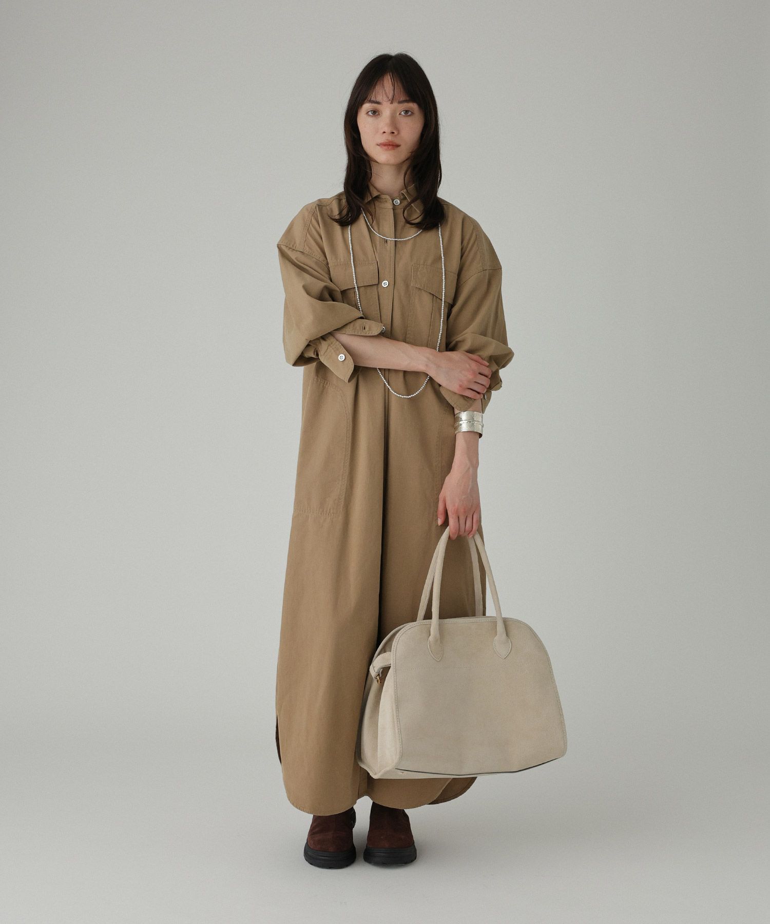 BABYLONE「ワークシャツワンピース」|ワンピース|