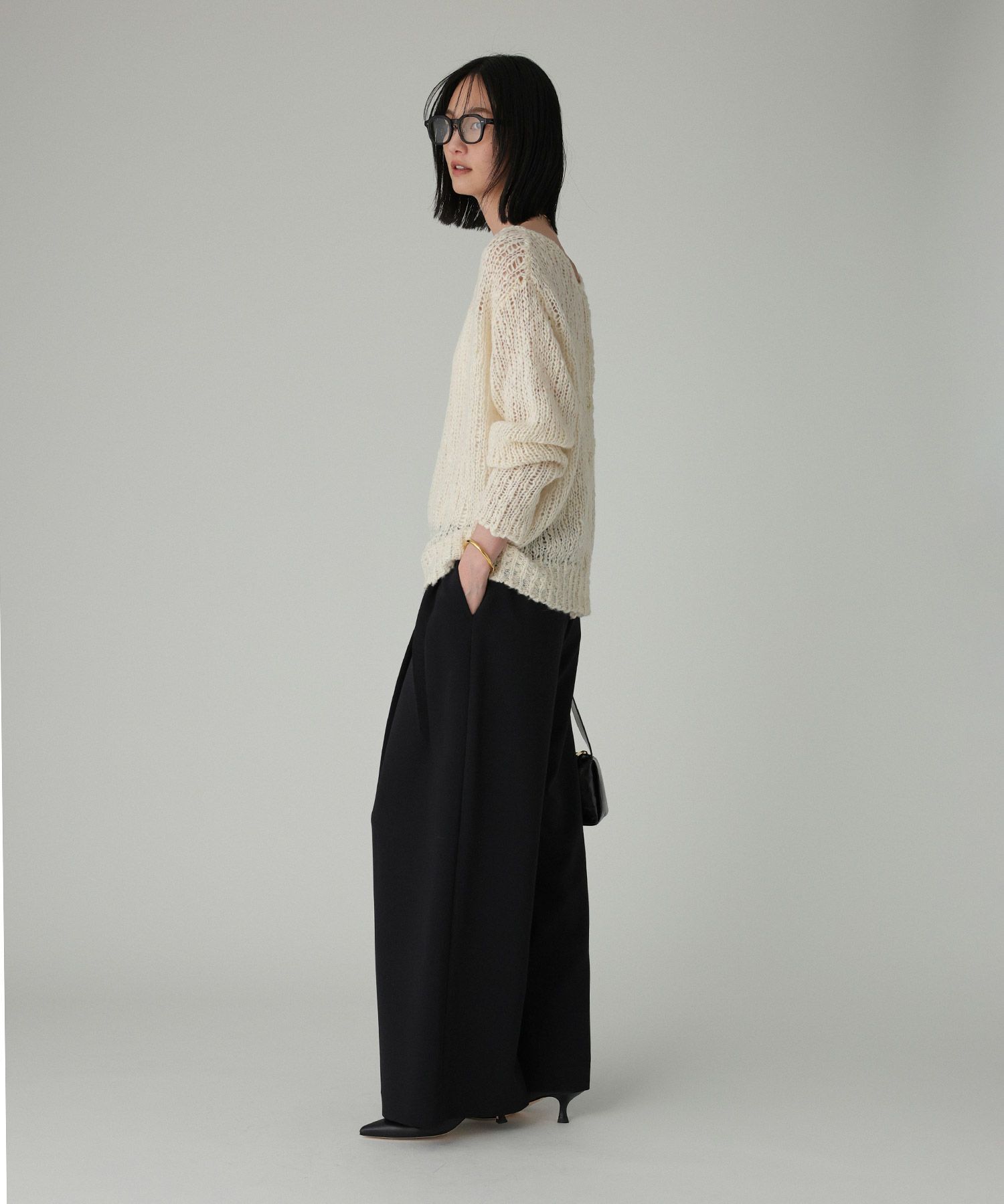 BABYLONE「【多機能素材】ダブルクロス2タックワイドパンツ」|その他|