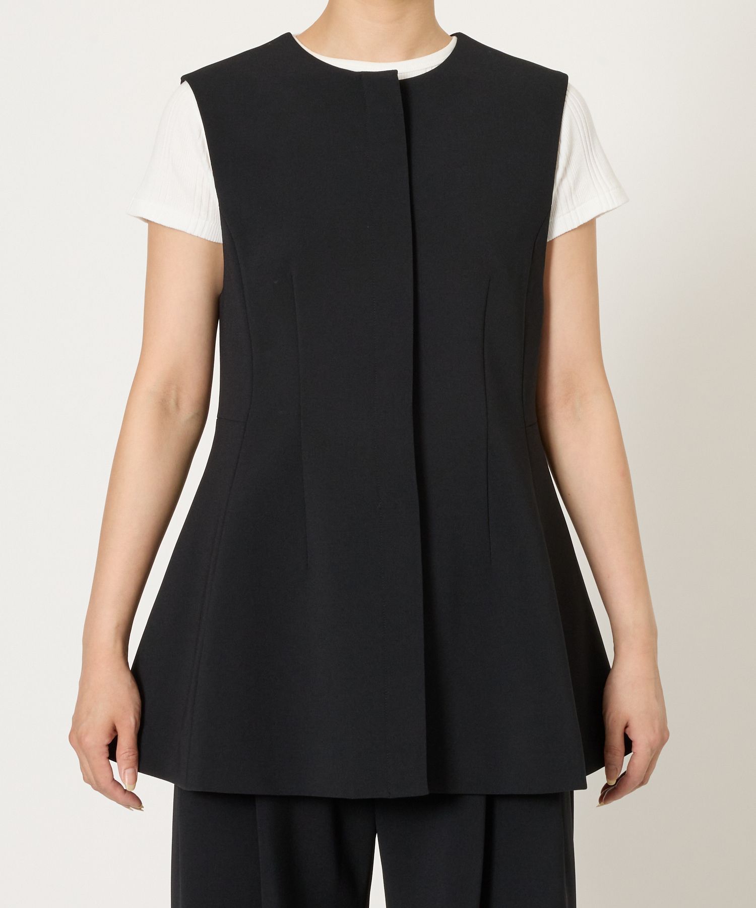 BABYLONE「【多機能素材】シェイプペプラムジレ」|ベスト・ジレ|