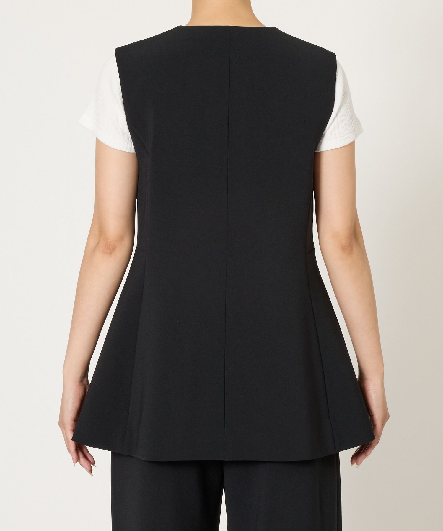 BABYLONE「【多機能素材】シェイプペプラムジレ」|ベスト・ジレ|