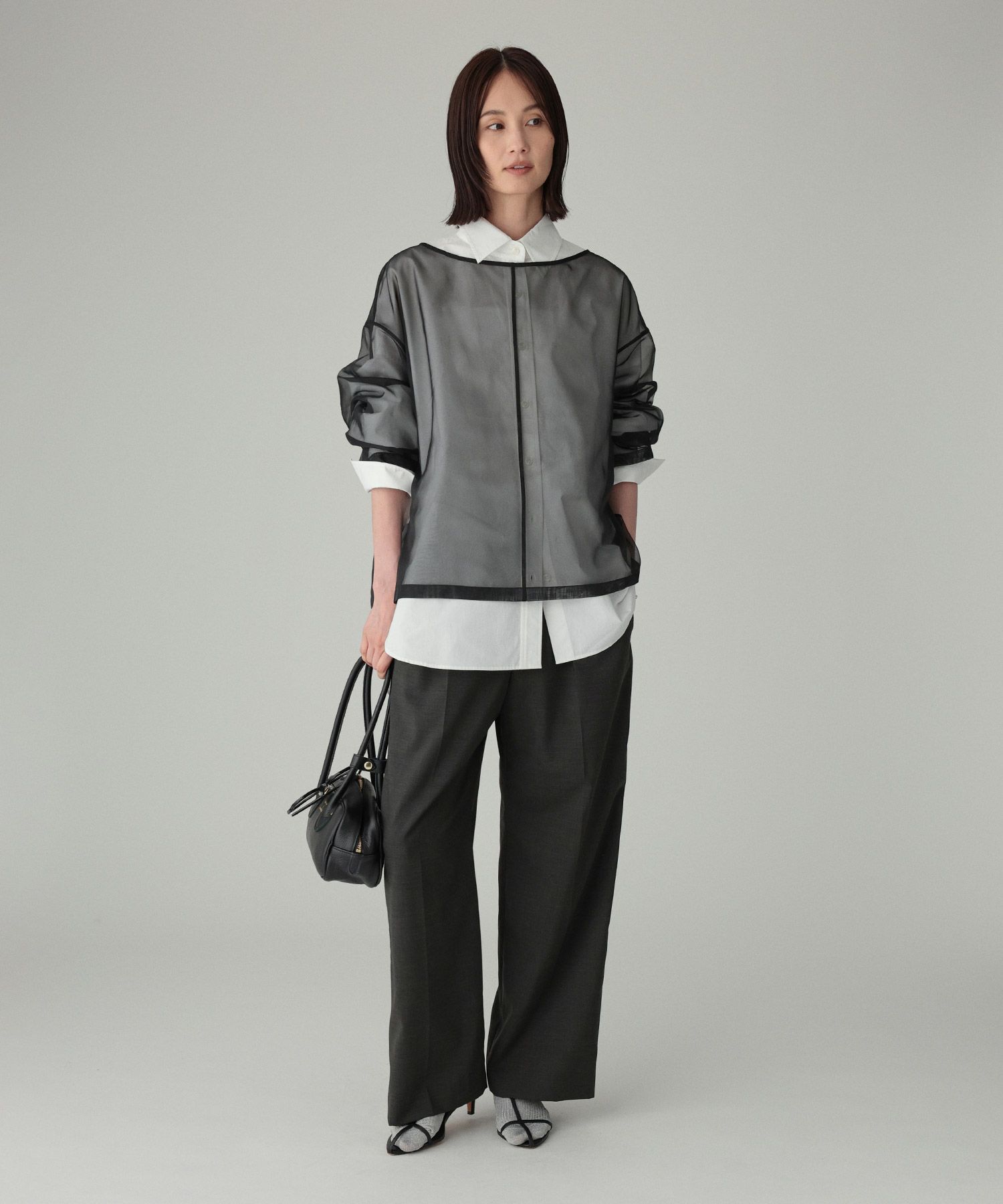 BABYLONE「シアーオーガンジーブラウス」|シャツ・ブラウス|