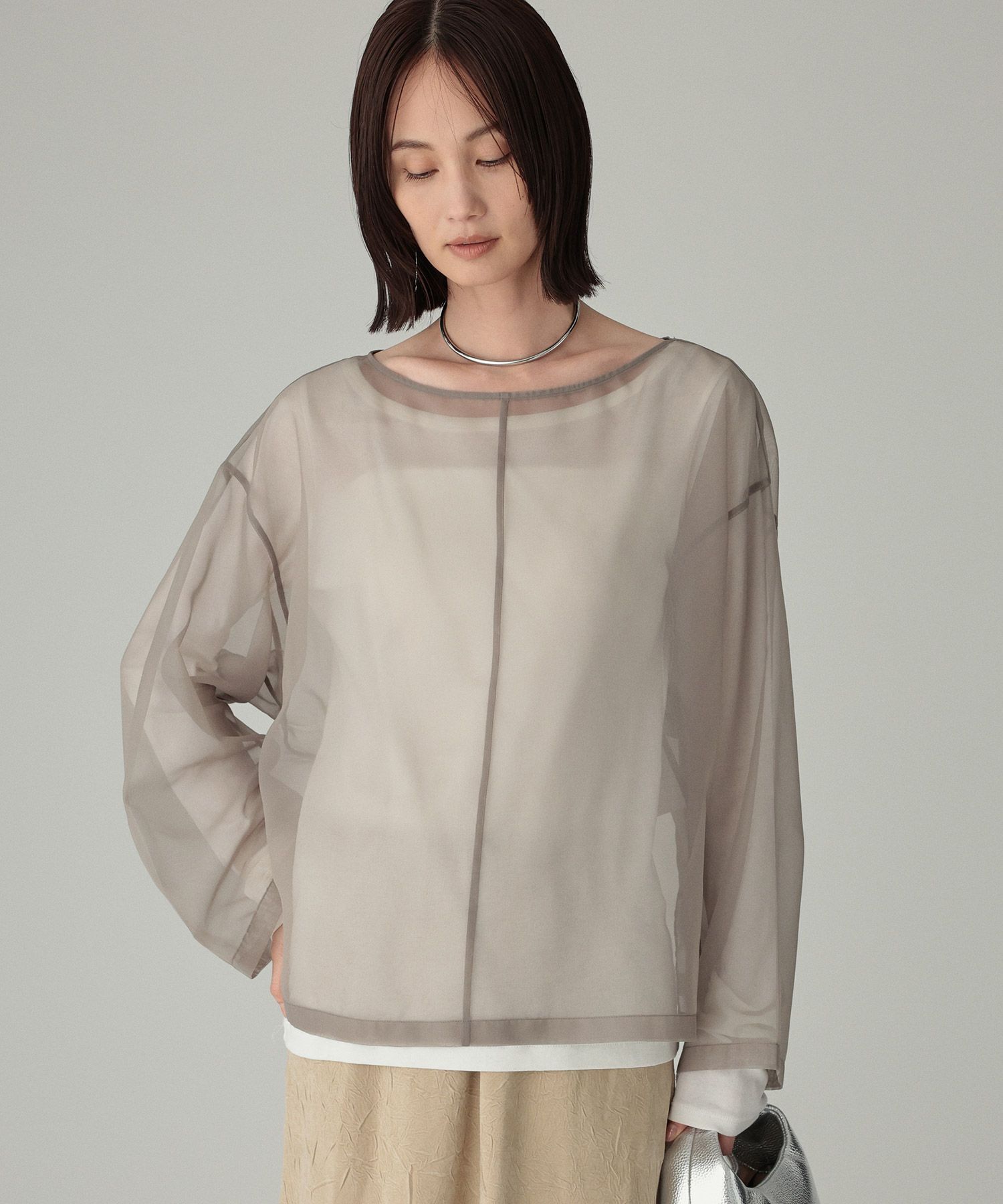 BABYLONE「シアーオーガンジーブラウス」|シャツ・ブラウス|ﾍﾞｰｼﾞｭ