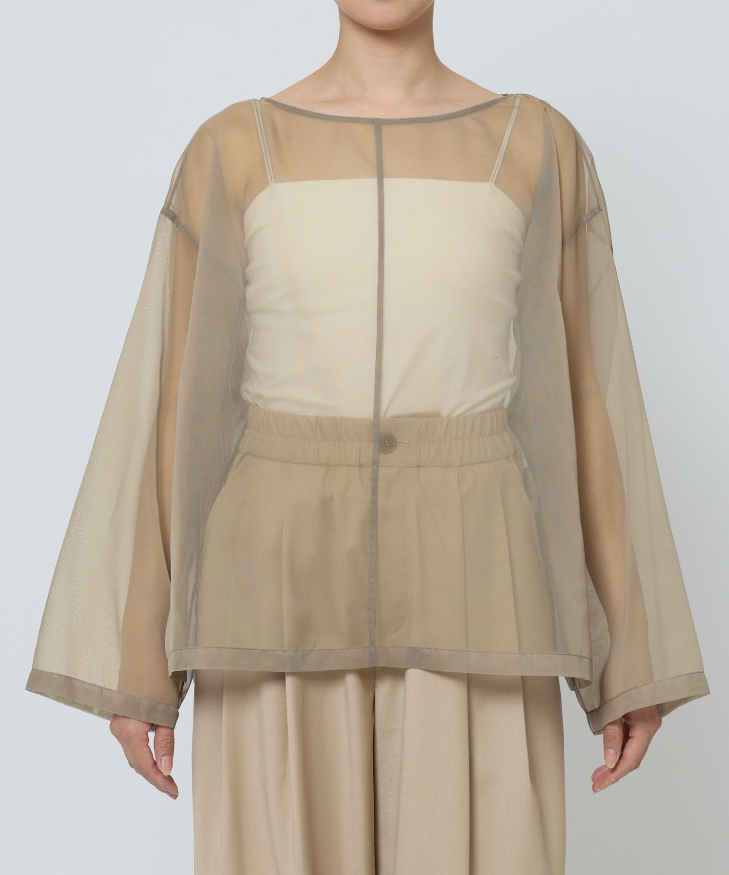 BABYLONE「シアーオーガンジーブラウス」|シャツ・ブラウス|