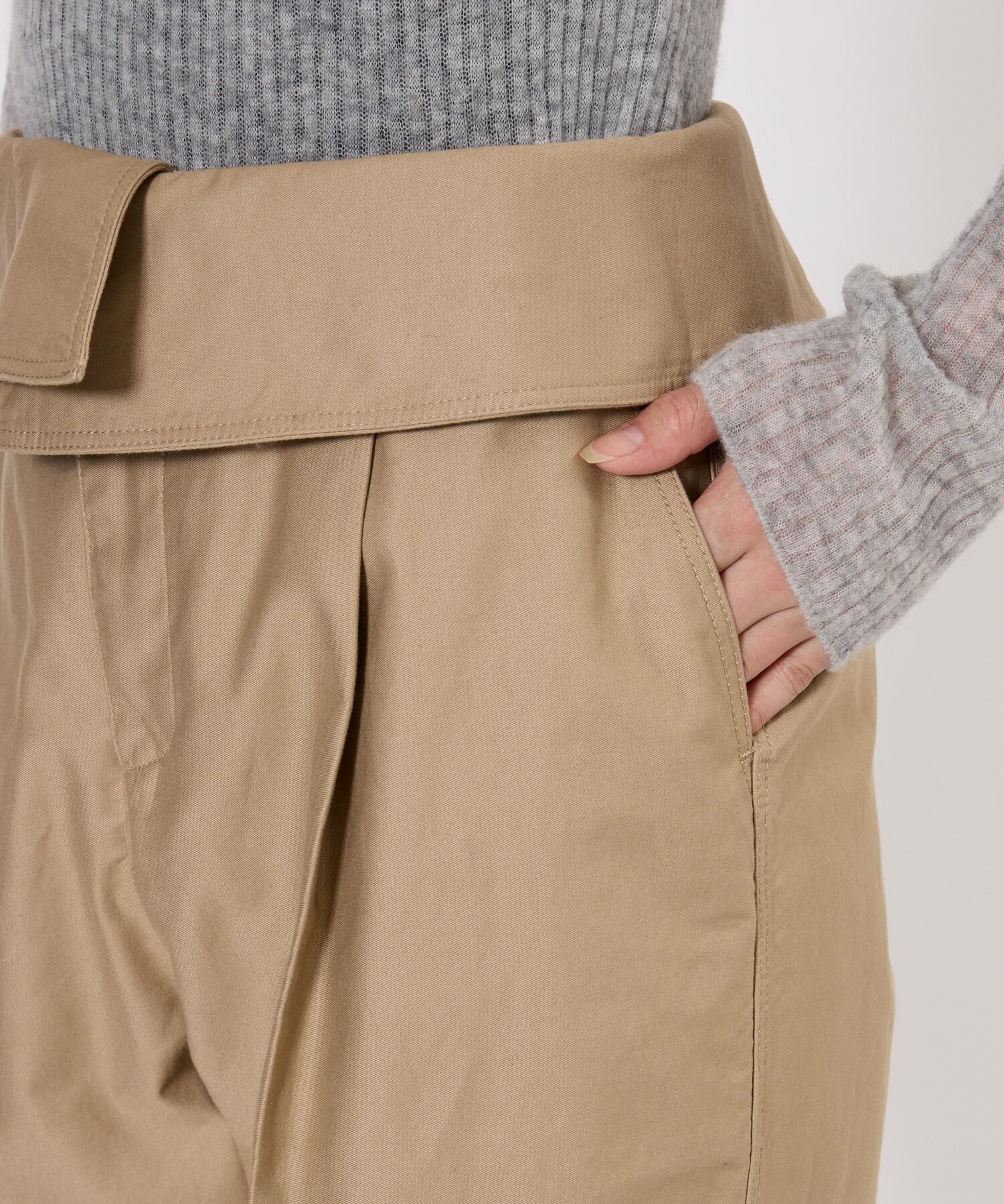 BABYLONE「【柳橋唯さんコラボアイテム】ハイウエスト2WAYチノ」|チノ|