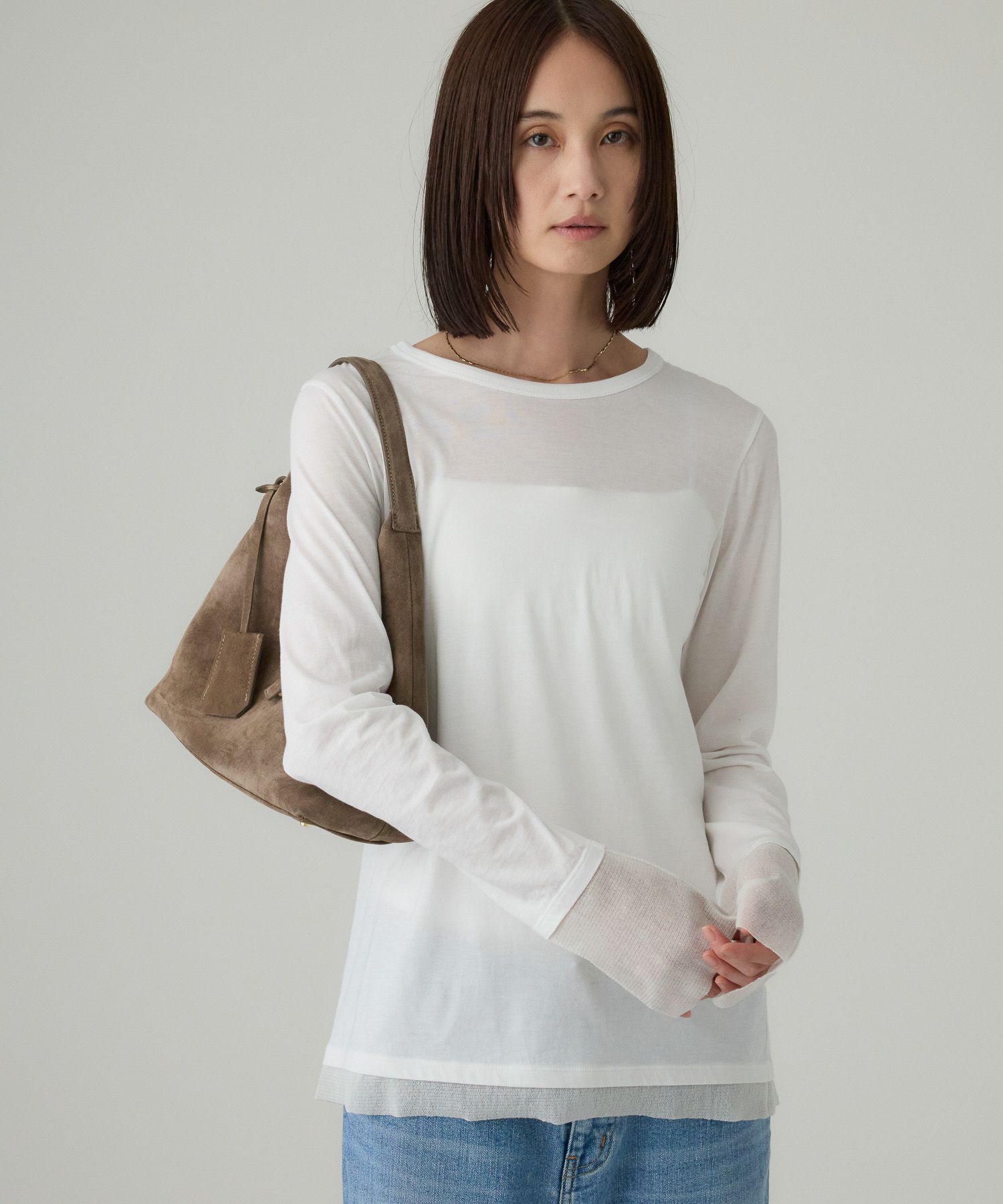 BABYLONE「チュールレイヤードロンＴ」|Tシャツ・カットソー|