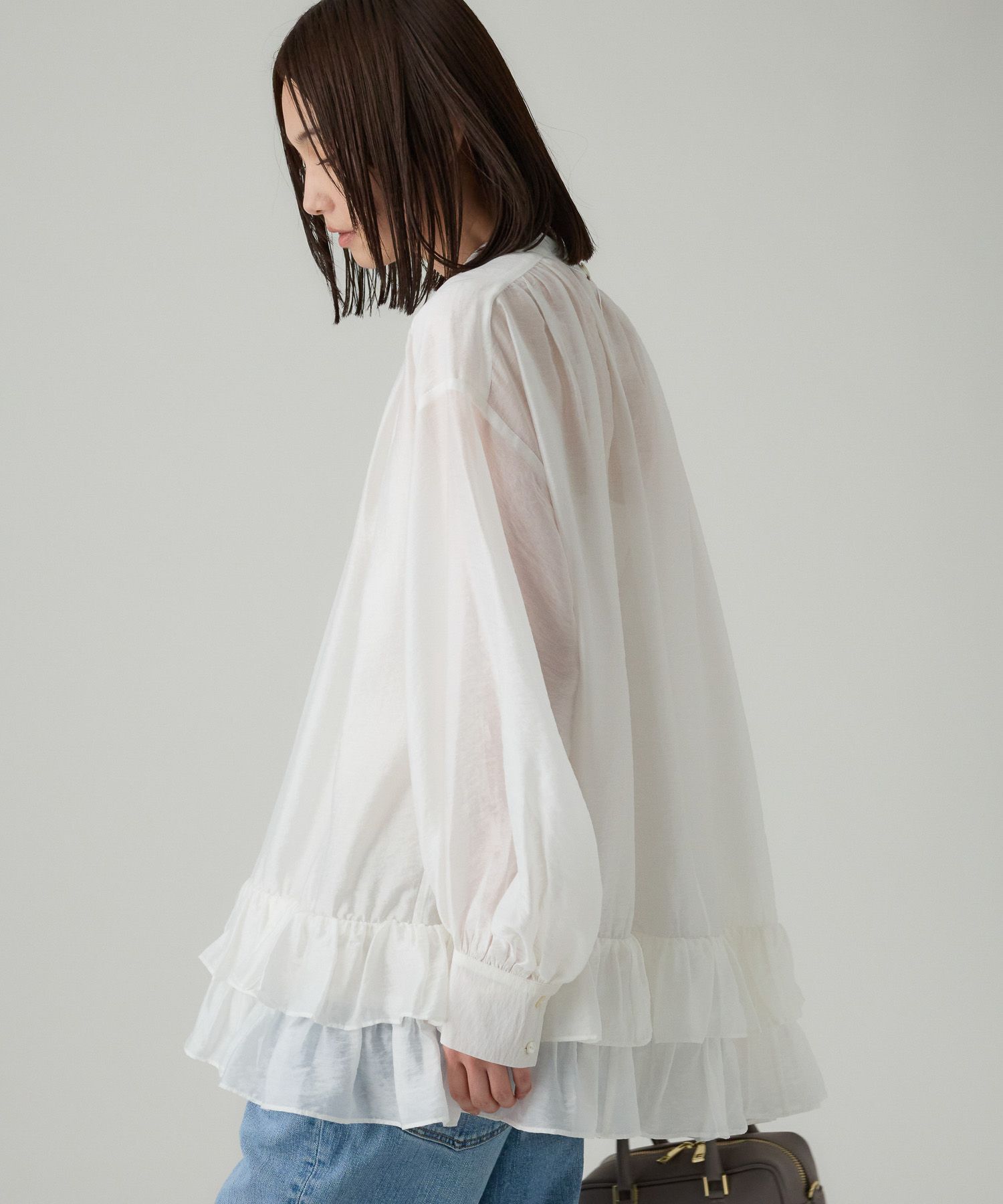 BABYLONE「シアーフリルブラウス」|シャツ・ブラウス|