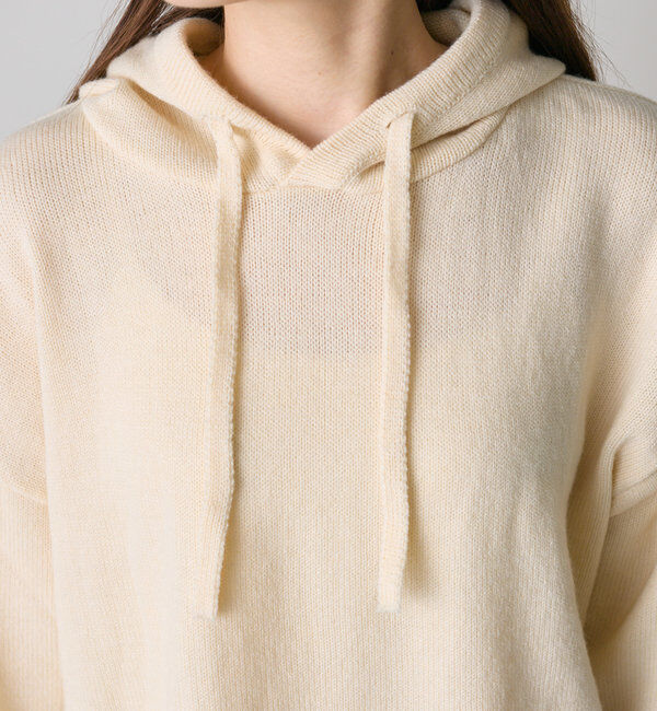  「【手洗いOK】ハンドウォッシャブルニットパーカー」|ニット・セーター|