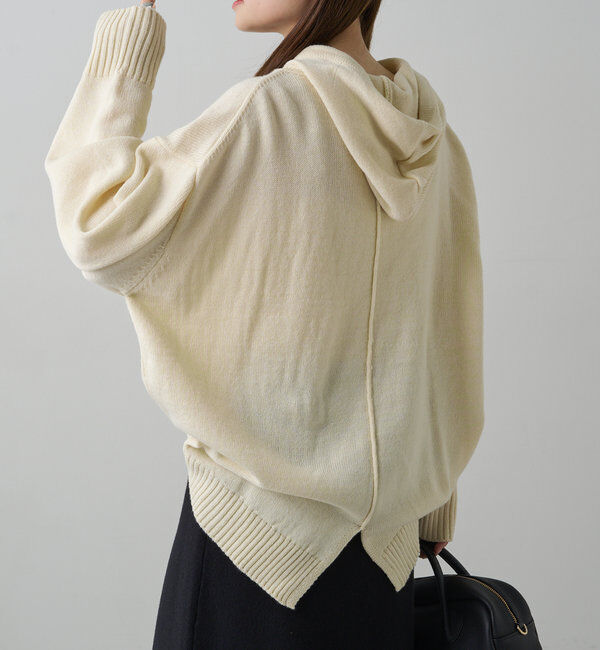  「【手洗いOK】ハンドウォッシャブルニットパーカー」|ニット・セーター|