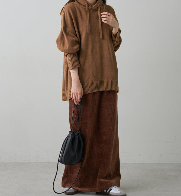  「【手洗いOK】ハンドウォッシャブルニットパーカー」|ニット・セーター|