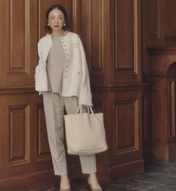  「【Du noir】バックリボンペプラムブラウス+スラックスパンツセット」|その他|