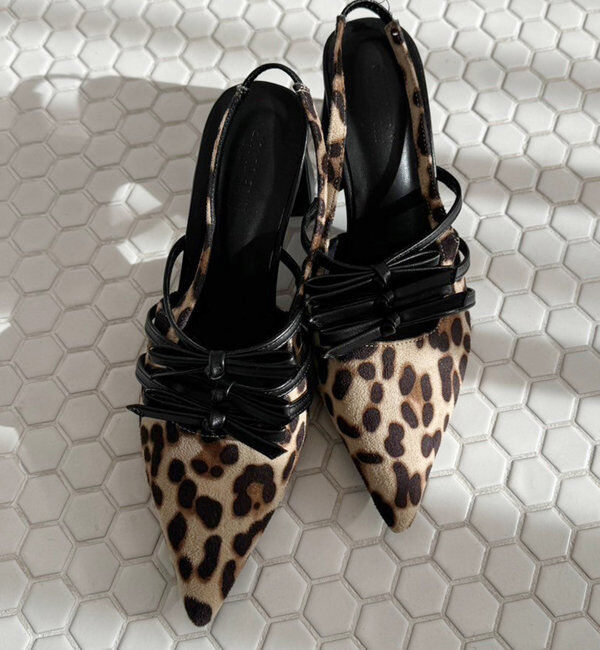  「リボン付きポインテッドストラップシューズ」|その他|