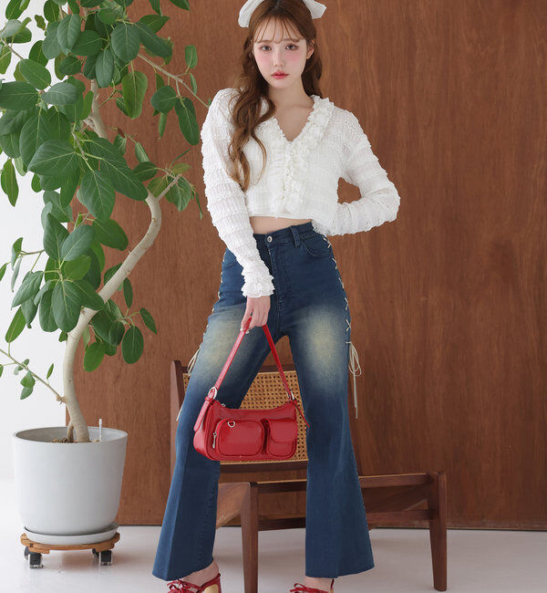  「フリルレースカーデ」|プルオーバー|