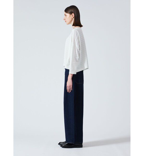 mizuiro ind「mizuiro ind オパール加工プリントワイドプルオーバー」|Tシャツ・カットソー|