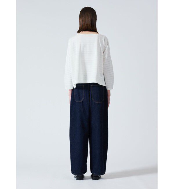 mizuiro ind「mizuiro ind オパール加工プリントワイドプルオーバー」|Tシャツ・カットソー|