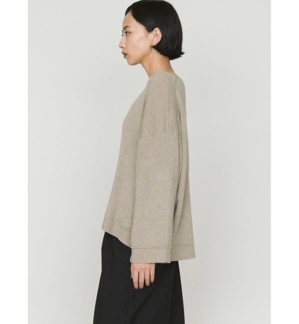 MIDIUMISOLID「MIDIUMISOLID for Ladies リブピンタックプルオーバー」|ニット・セーター|