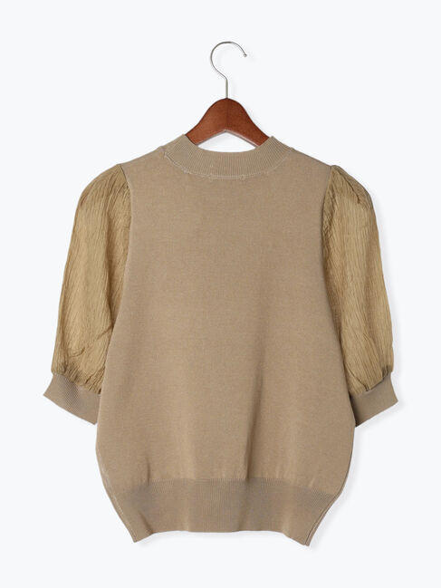 Te chichi「幾何柄オーガンジースリーブニット」|ニット・セーター|