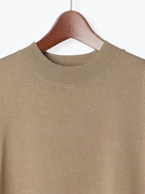 Te chichi「幾何柄オーガンジースリーブニット」|ニット・セーター|