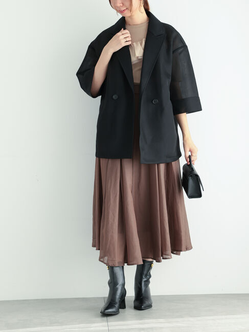 Te chichi「アシメフリルリブプルオーバー」|Tシャツ・カットソー|