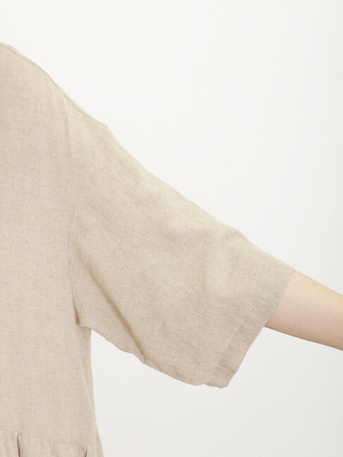 Samansa Mos2「【Sサイズ / WEB限定】【イージーケア】柄アソートリネン混シャツワンピース」|ワンピース|