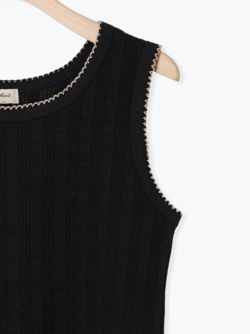 Samansa Mos2「配色ピコトリミングノースリ」|Tシャツ・カットソー|