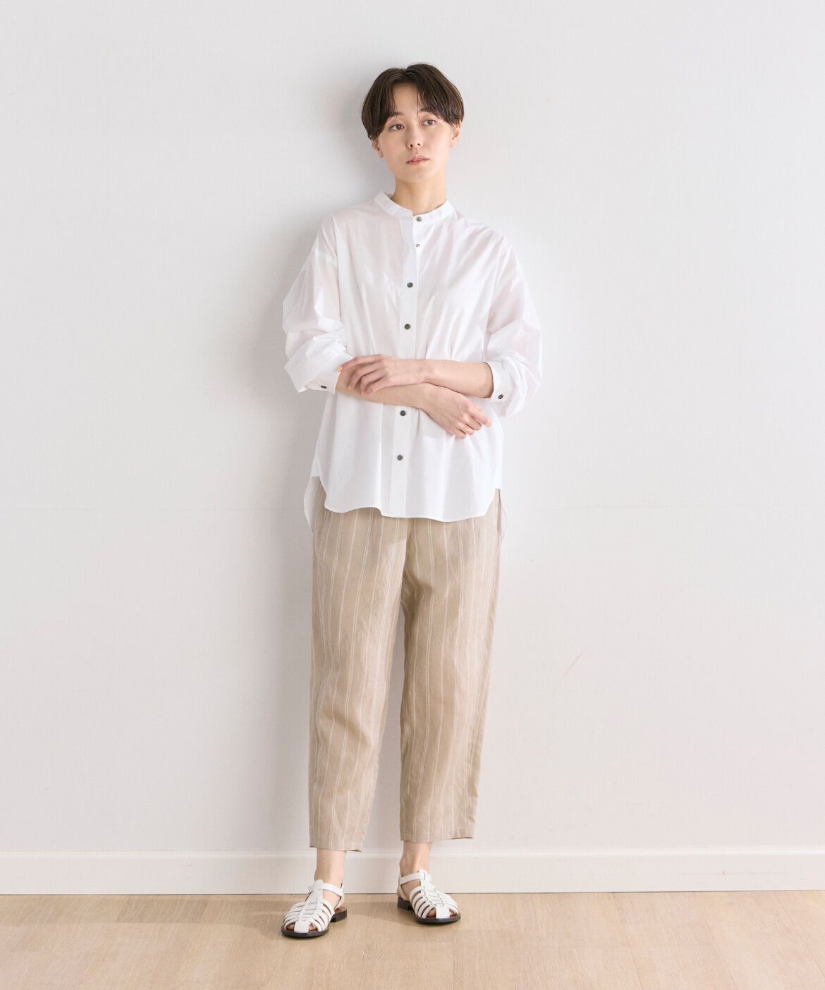 DAY by DAY it&rsquo;s international「オーガニックコットンバンドカラーシャツ」|シャツ・ブラウス|