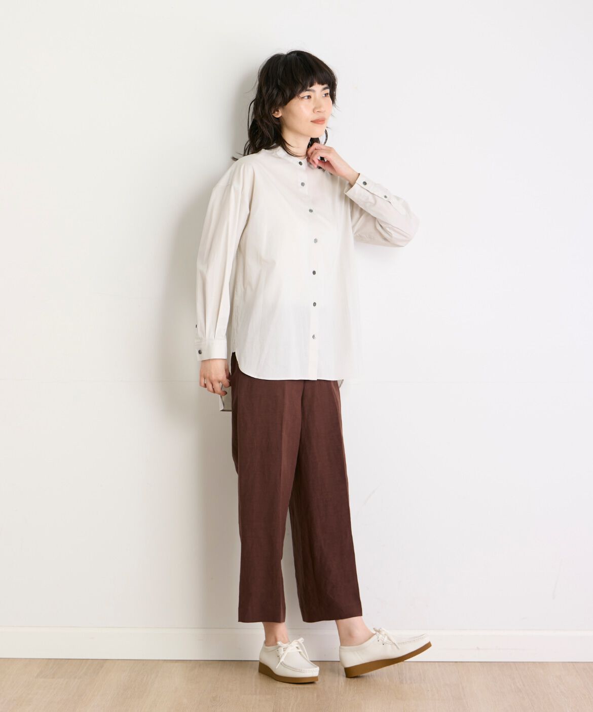 DAY by DAY it&rsquo;s international「オーガニックコットンバンドカラーシャツ」|シャツ・ブラウス|