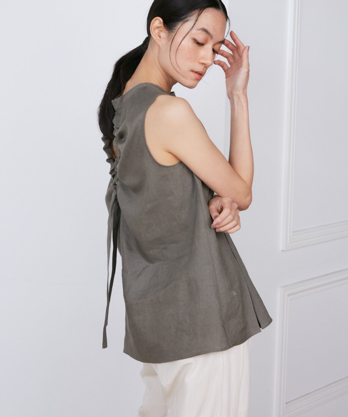 INED「リネンボックスプリーツブラウス《la veille by SUPERIOR CLOSET》」|シャツ・ブラウス|