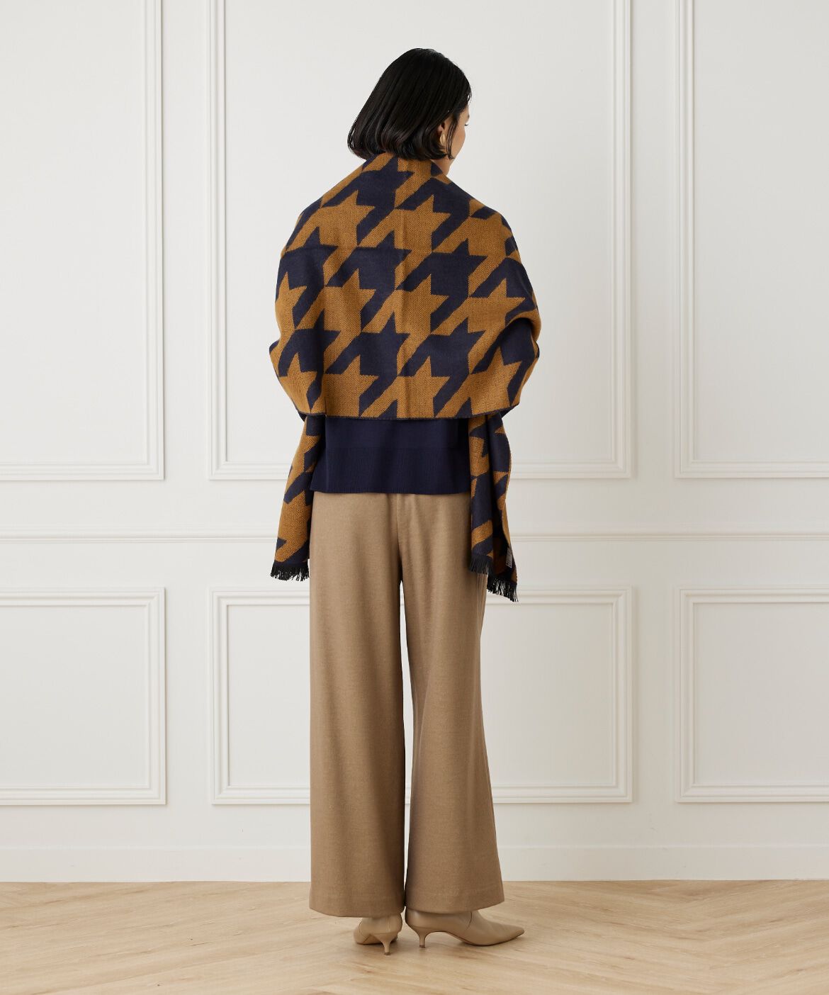 7-IDconcept.「チドリ柄大判ストール」|ストール|