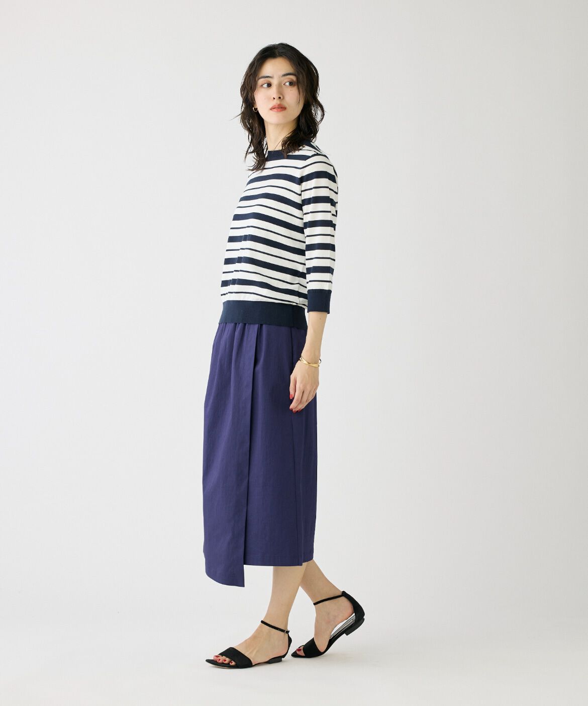 DAY by DAY it&rsquo;s international「5分袖ボーダークルーネックプルオーバー」|ニット・セーター|