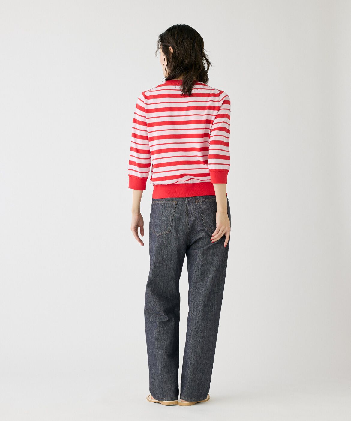 DAY by DAY it&rsquo;s international「5分袖ボーダークルーネックプルオーバー」|ニット・セーター|