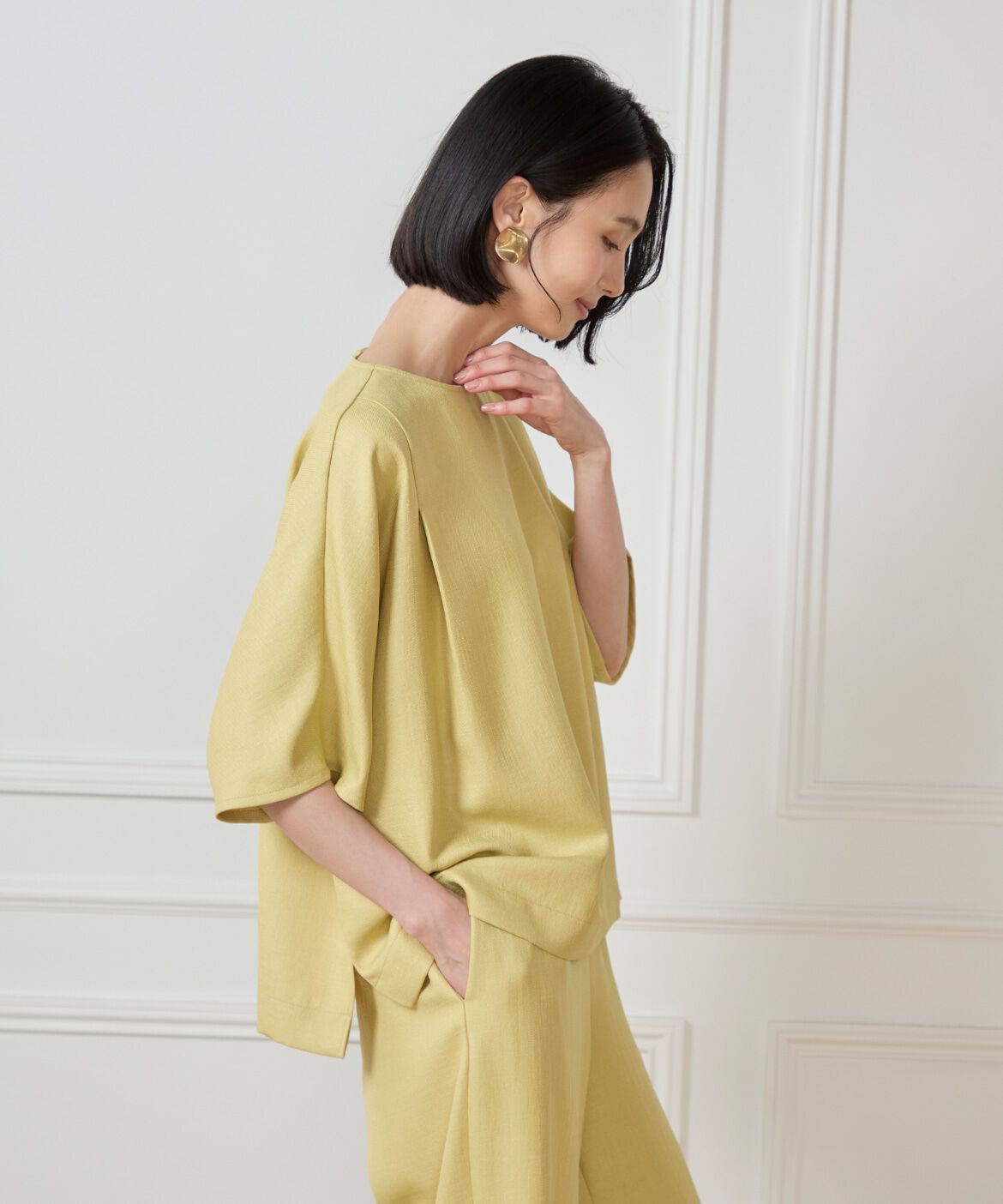 7-IDconcept.「《大きいサイズ》ドルマンタックブラウス」|シャツ・ブラウス|