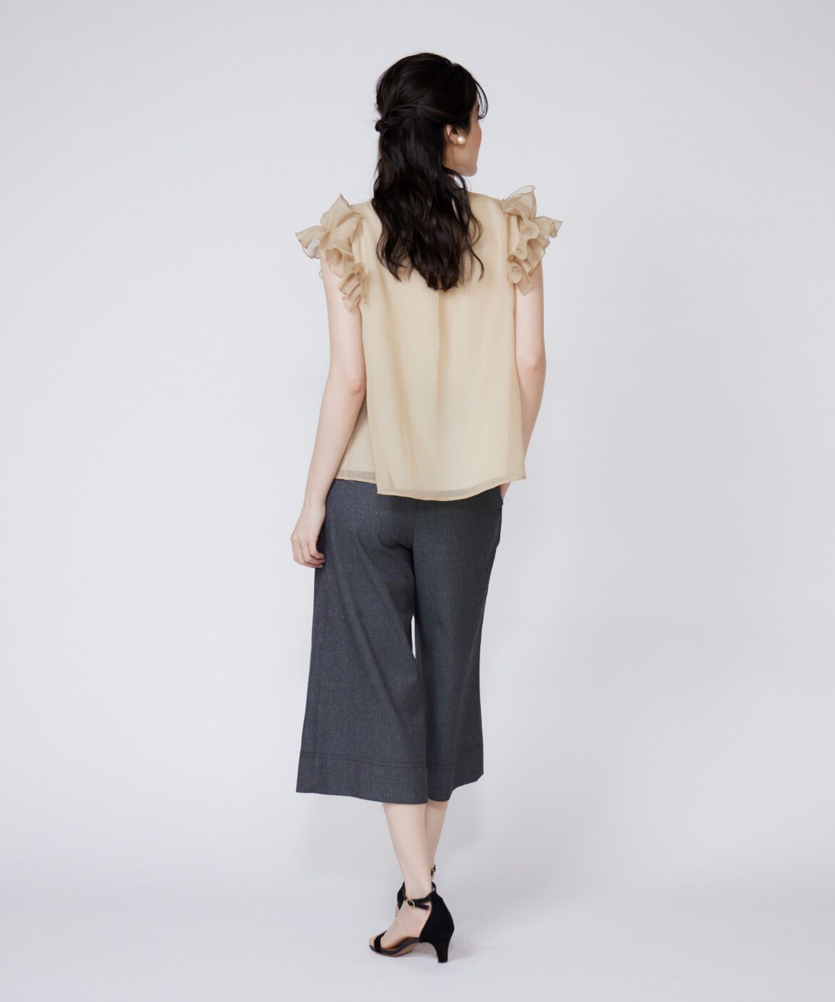 Maglie le cassetto「ラメデニムハイウエストパンツ」|デニム|