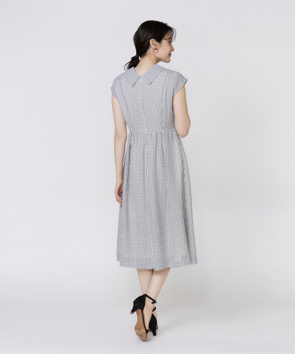 Maglie le cassetto「《大きいサイズ》《WEB限定》シアーチェックワンピース」|ワンピース|