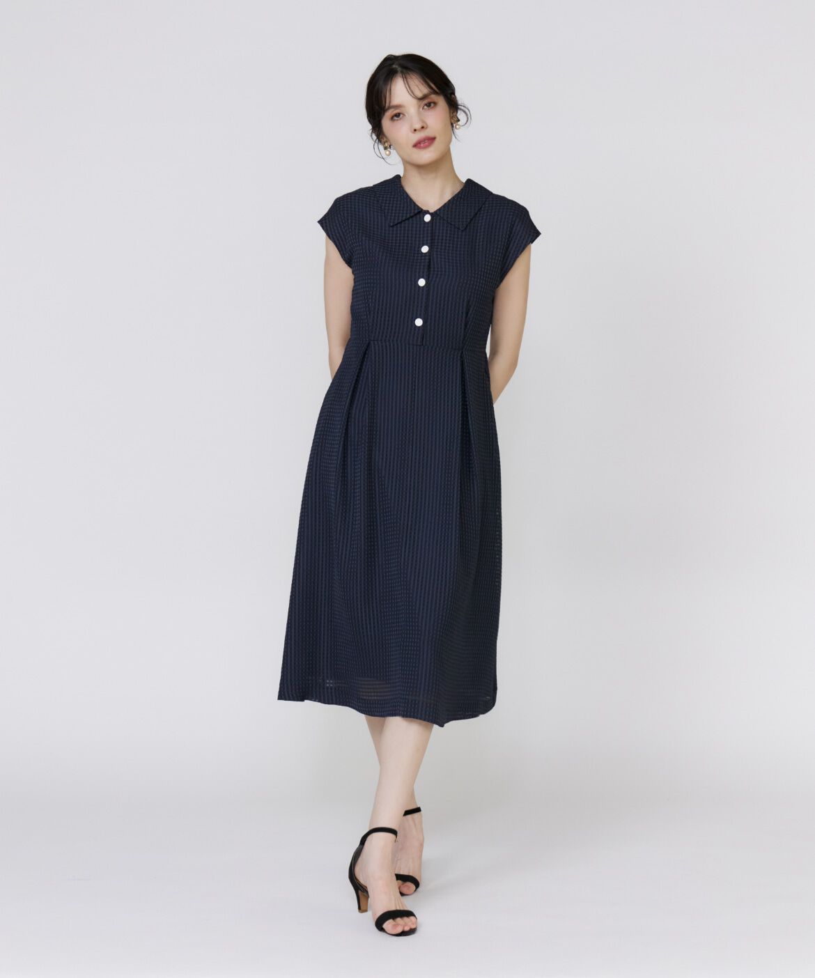 Maglie le cassetto「《大きいサイズ》《WEB限定》シアーチェックワンピース」|ワンピース|