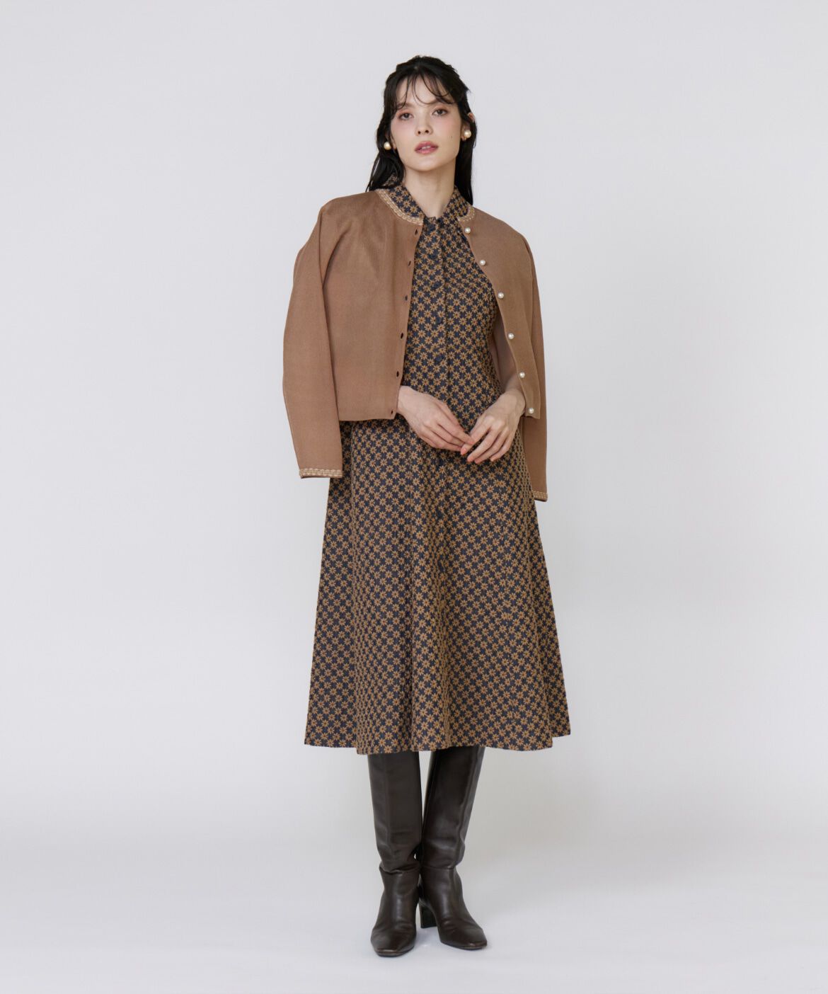 Maglie le cassetto「《大きいサイズ》ブレード付きシアーカーディガン」|カーディガン|