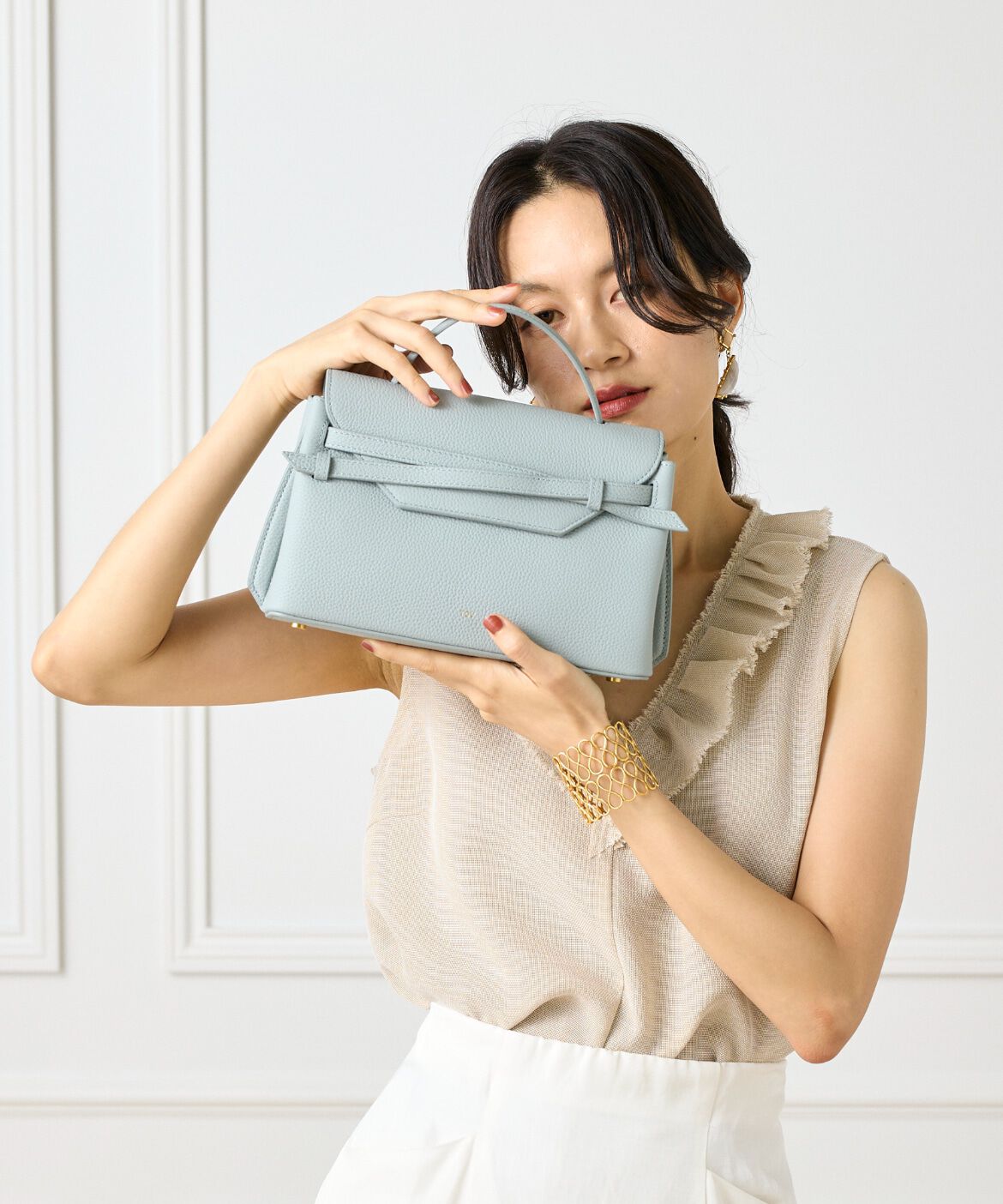 FAVORITE SUKINAMONO「MINI M バッグ《TOV》」|ハンドバッグ|サックス3